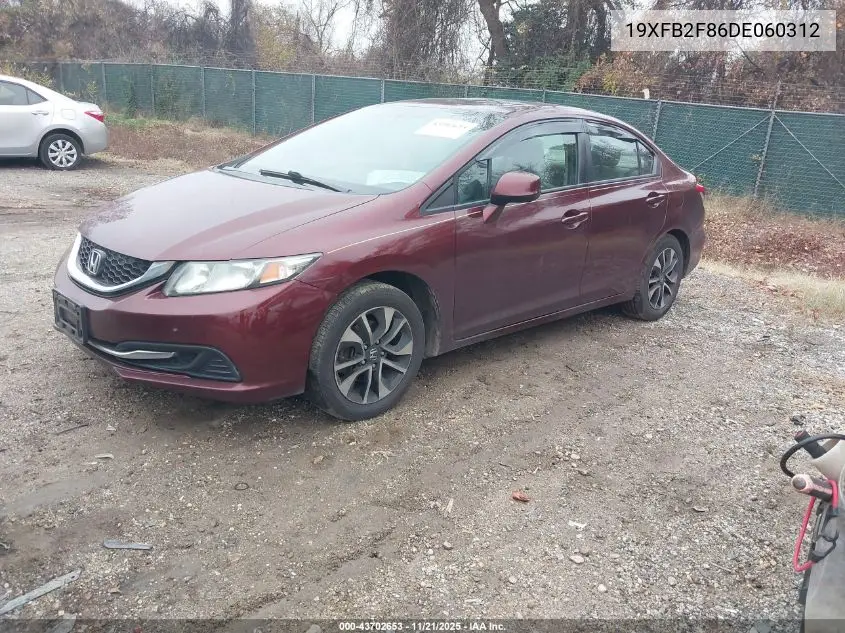 19XFB2F86DE060312 2013 Honda Civic Ex