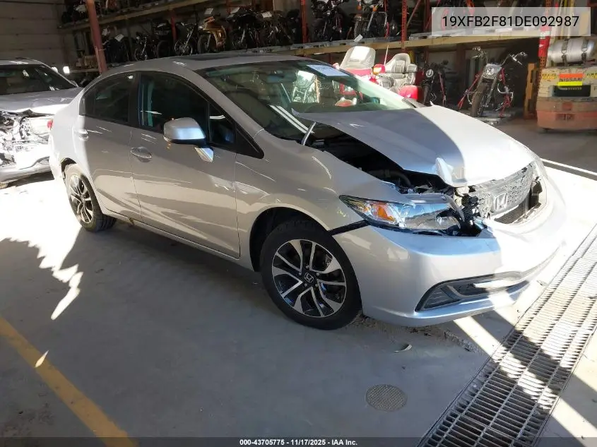 19XFB2F81DE092987 2013 Honda Civic Ex