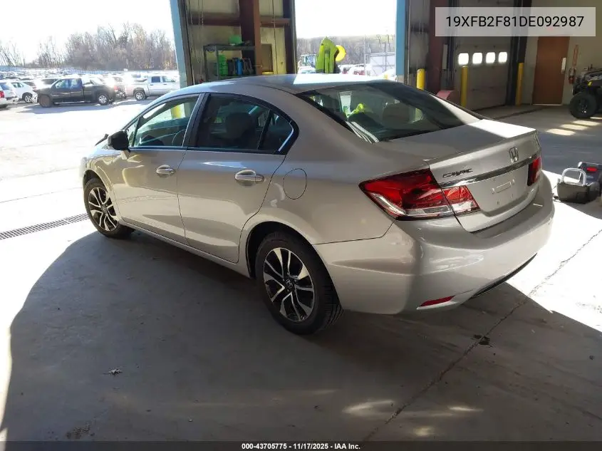19XFB2F81DE092987 2013 Honda Civic Ex