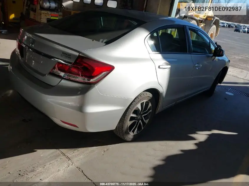 19XFB2F81DE092987 2013 Honda Civic Ex