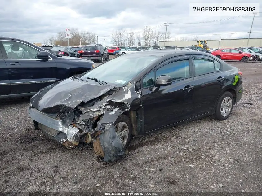 2HGFB2F59DH588308 2013 Honda Civic Lx