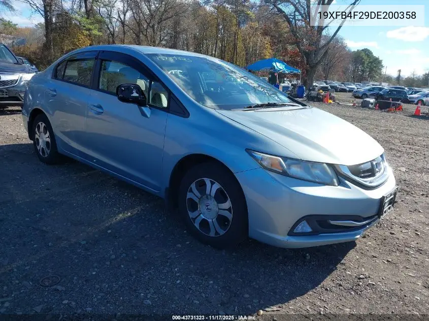 19XFB4F29DE200358 2013 Honda Civic Hybrid