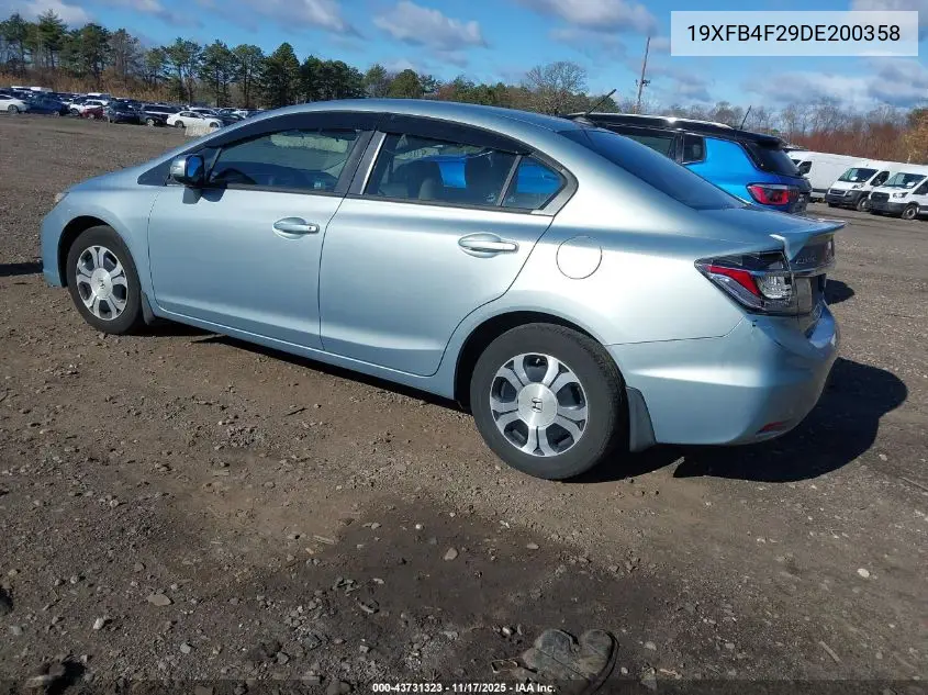 19XFB4F29DE200358 2013 Honda Civic Hybrid