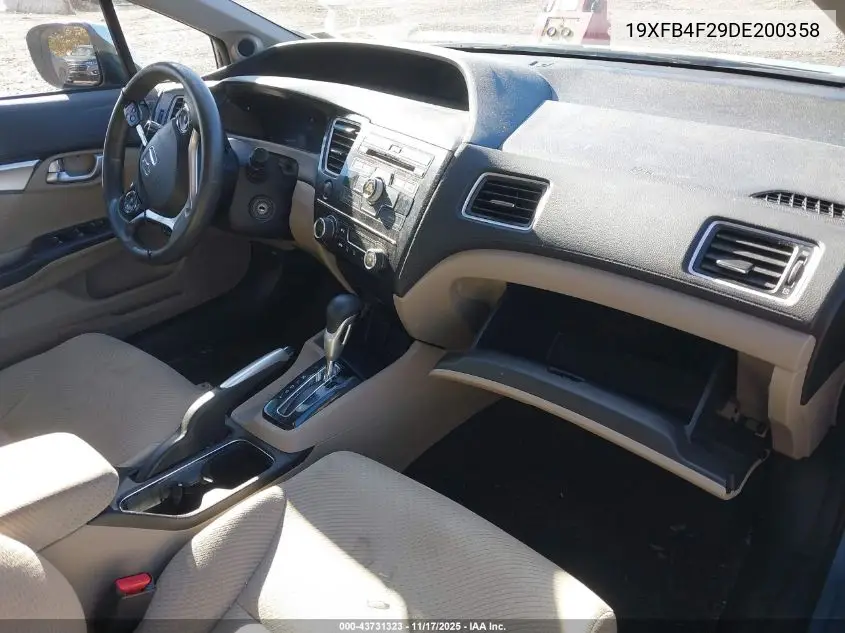 19XFB4F29DE200358 2013 Honda Civic Hybrid
