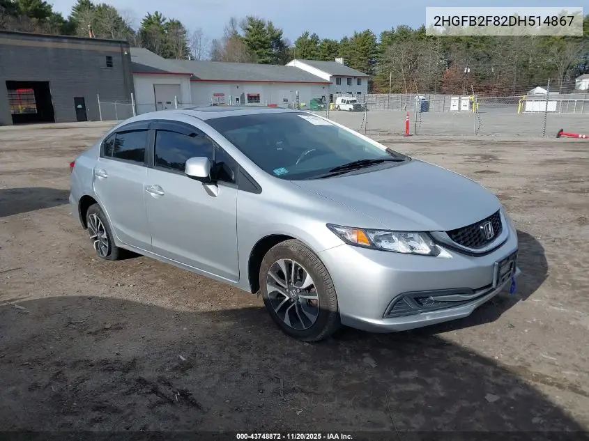 2HGFB2F82DH514867 2013 Honda Civic Ex