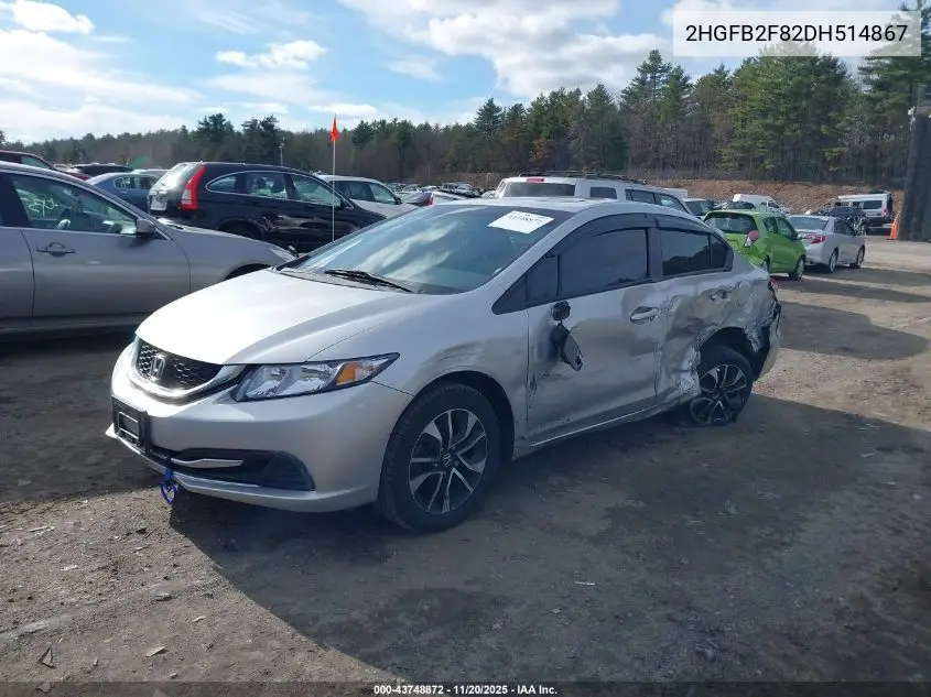 2HGFB2F82DH514867 2013 Honda Civic Ex