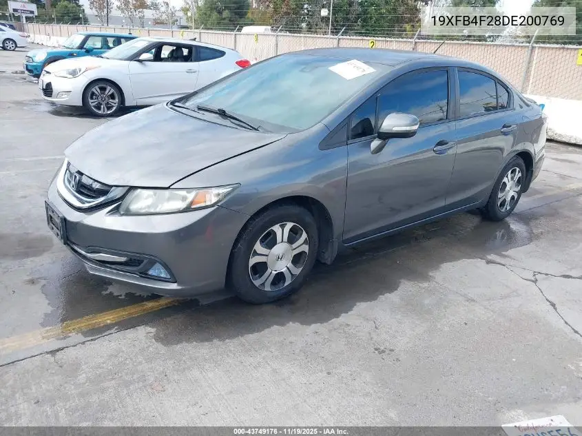 19XFB4F28DE200769 2013 Honda Civic Hybrid