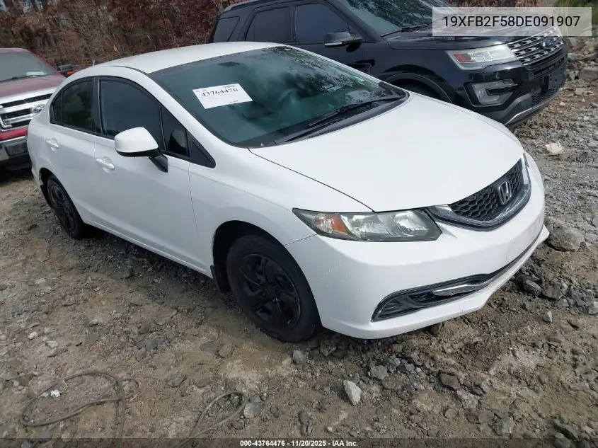 19XFB2F58DE091907 2013 Honda Civic Lx