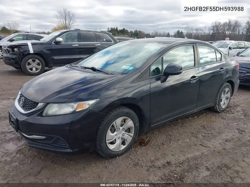 2HGFB2F55DH593988 2013 Honda Civic Lx