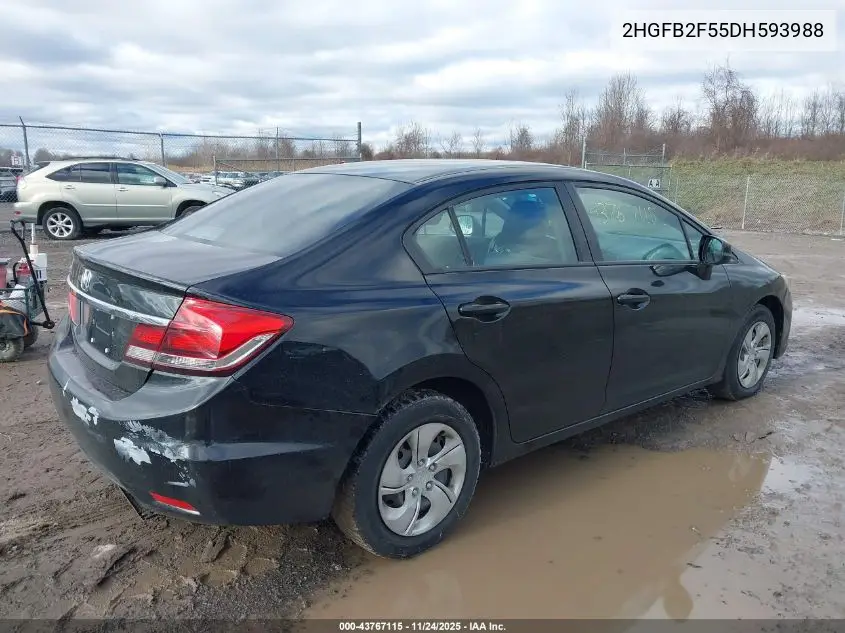 2HGFB2F55DH593988 2013 Honda Civic Lx