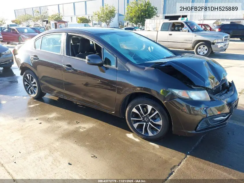 2HGFB2F81DH525889 2013 Honda Civic Ex