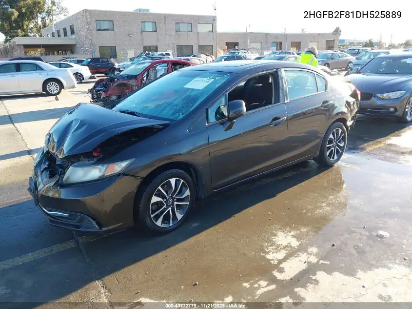 2HGFB2F81DH525889 2013 Honda Civic Ex
