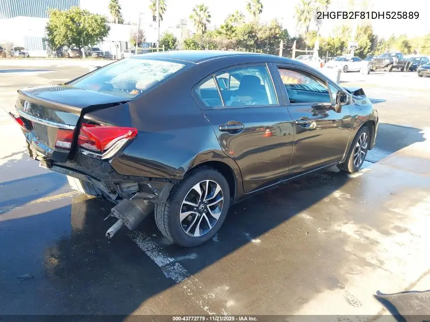 2HGFB2F81DH525889 2013 Honda Civic Ex