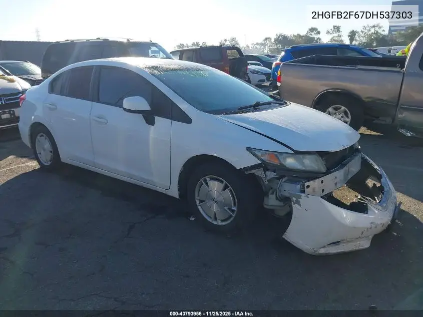 2HGFB2F67DH537303 2013 Honda Civic Hf