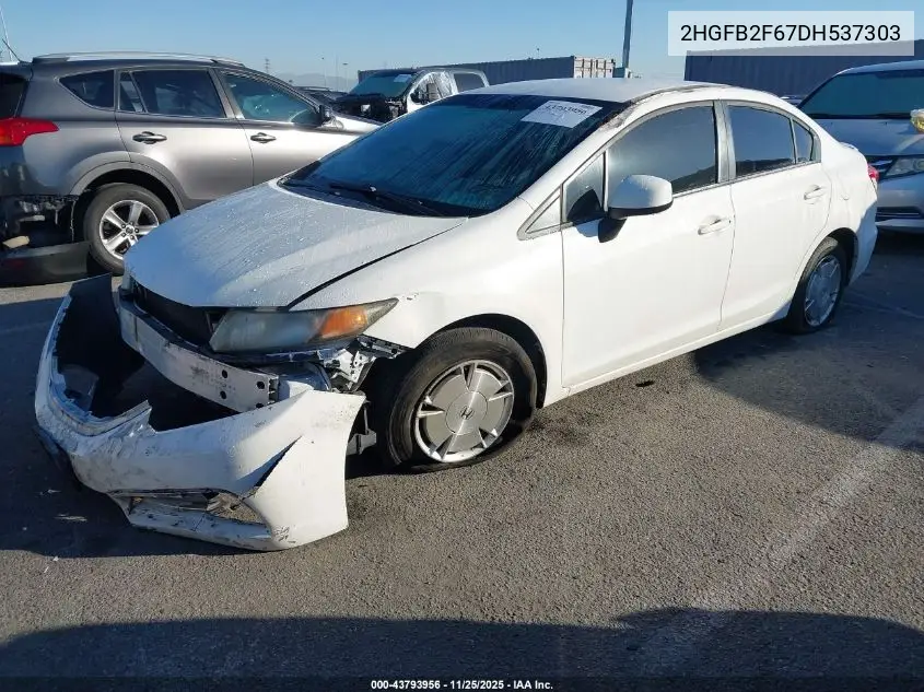 2HGFB2F67DH537303 2013 Honda Civic Hf