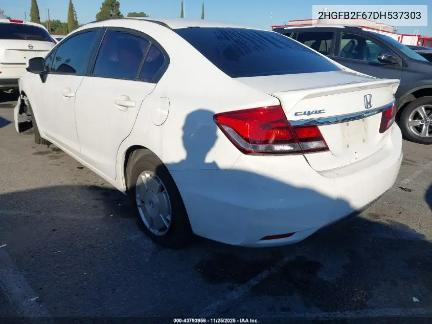 2HGFB2F67DH537303 2013 Honda Civic Hf