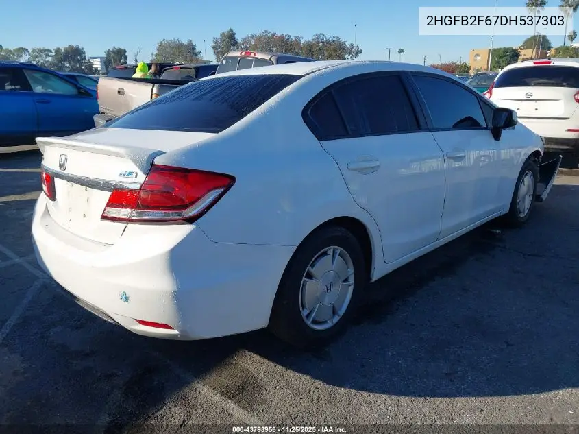 2HGFB2F67DH537303 2013 Honda Civic Hf