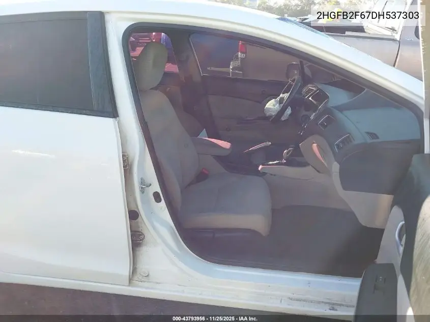 2HGFB2F67DH537303 2013 Honda Civic Hf