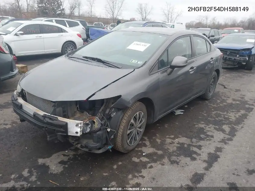 2HGFB2F54DH588149 2013 Honda Civic Lx