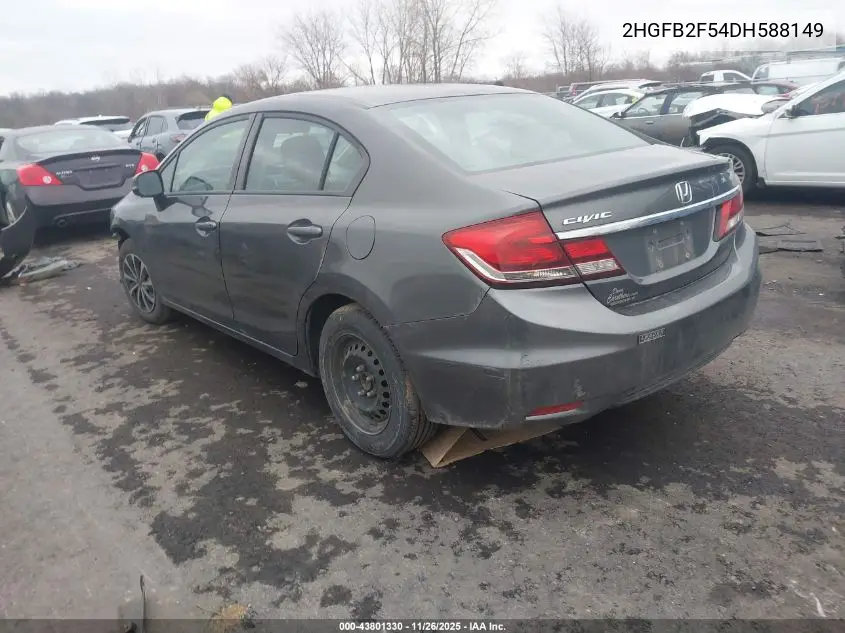 2HGFB2F54DH588149 2013 Honda Civic Lx