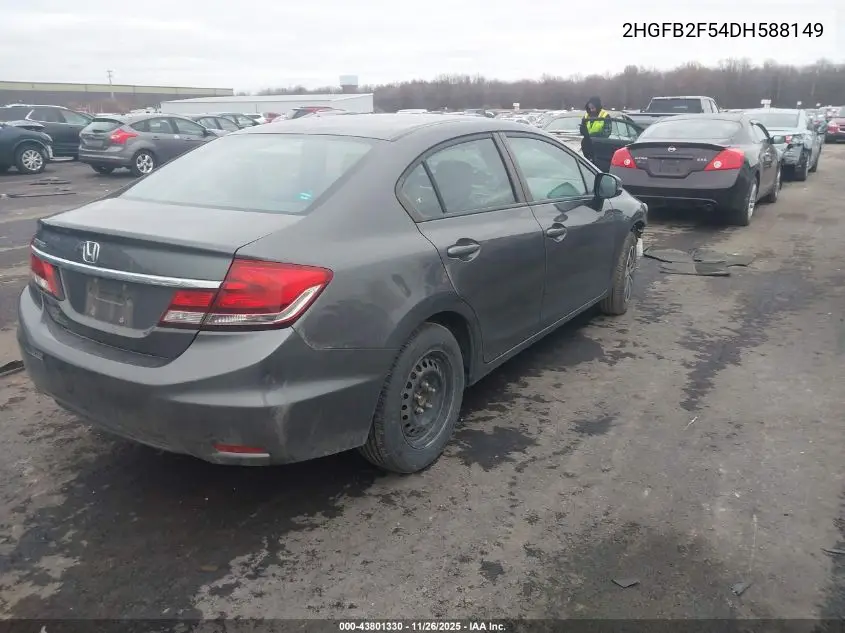 2HGFB2F54DH588149 2013 Honda Civic Lx