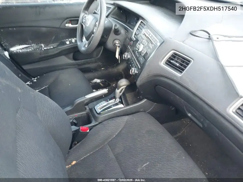 2HGFB2F5XDH517540 2013 Honda Civic Lx