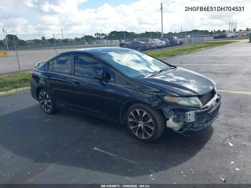 2HGFB6E51DH704531 2013 Honda Civic Si