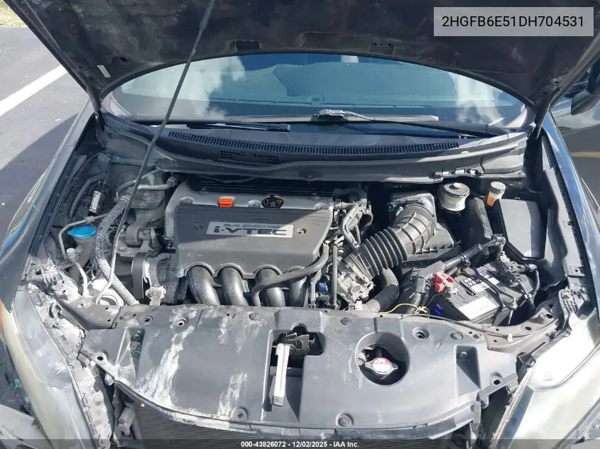 2HGFB6E51DH704531 2013 Honda Civic Si