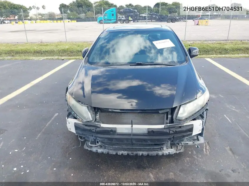 2HGFB6E51DH704531 2013 Honda Civic Si