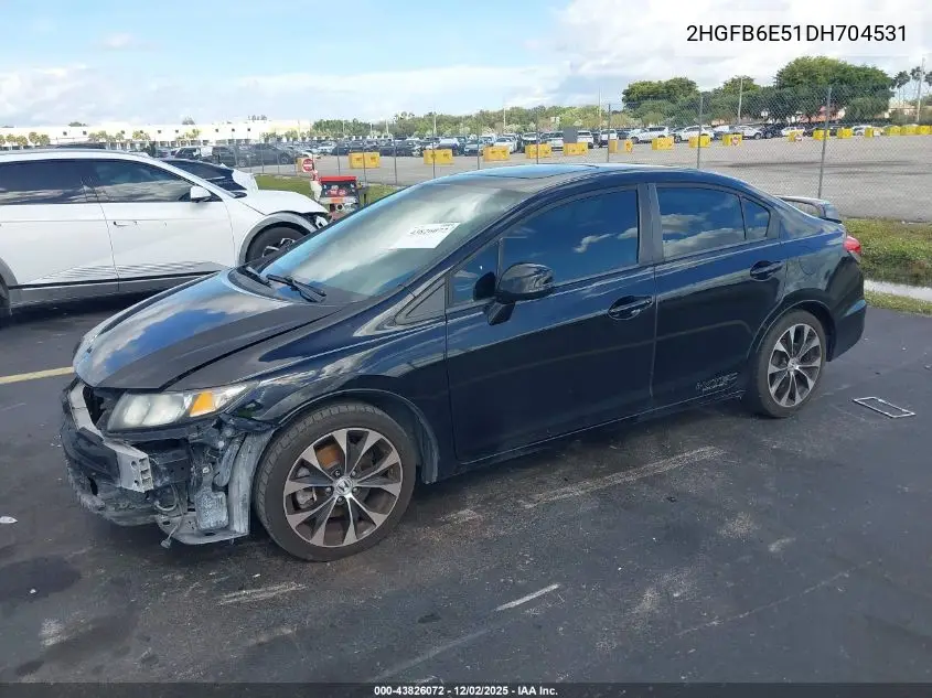 2HGFB6E51DH704531 2013 Honda Civic Si