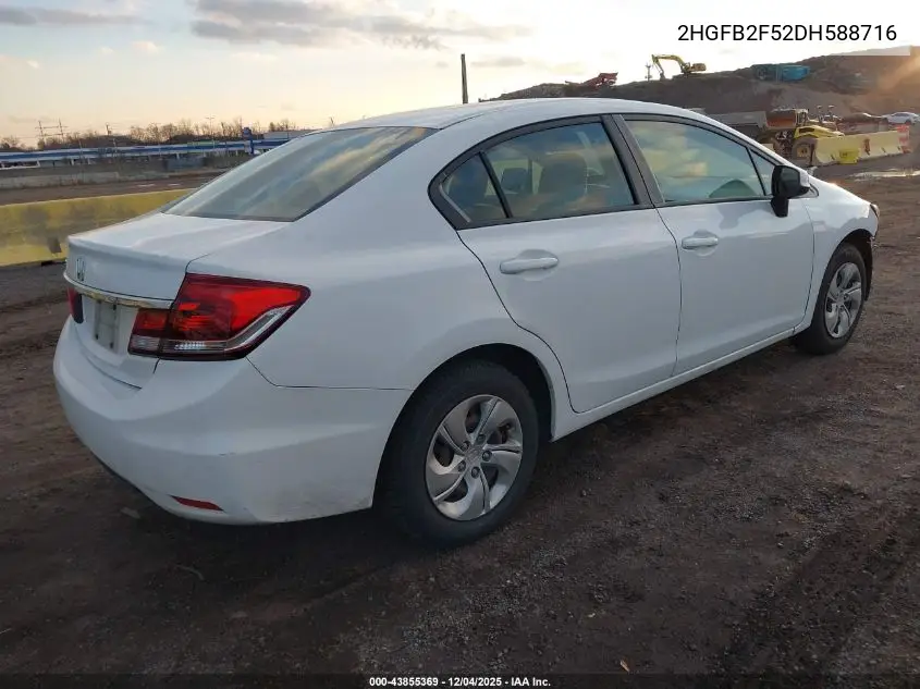 2HGFB2F52DH588716 2013 Honda Civic Lx