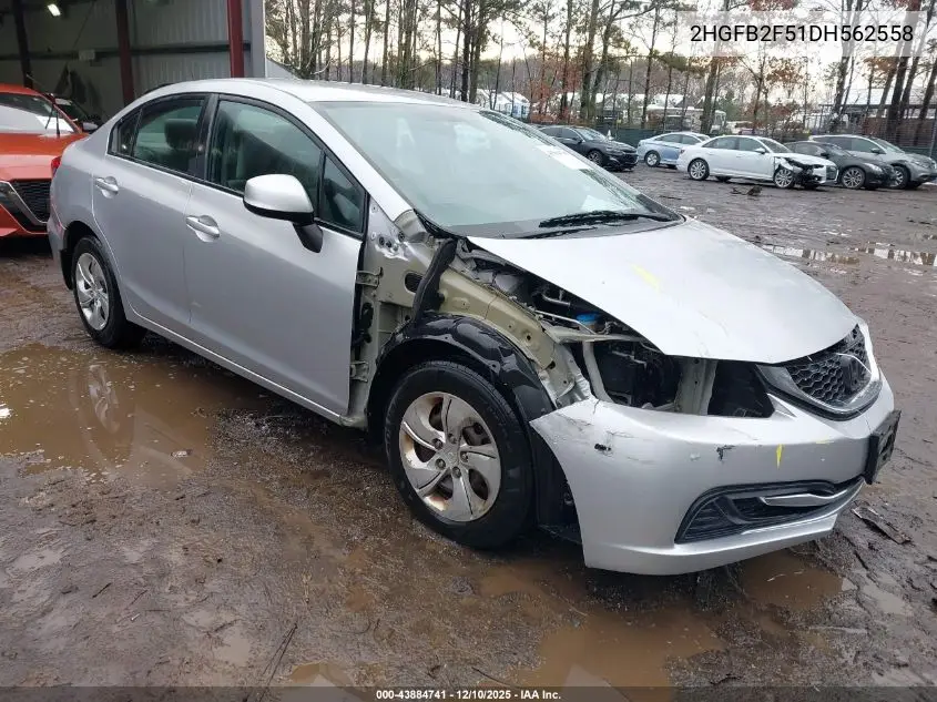 2HGFB2F51DH562558 2013 Honda Civic Lx