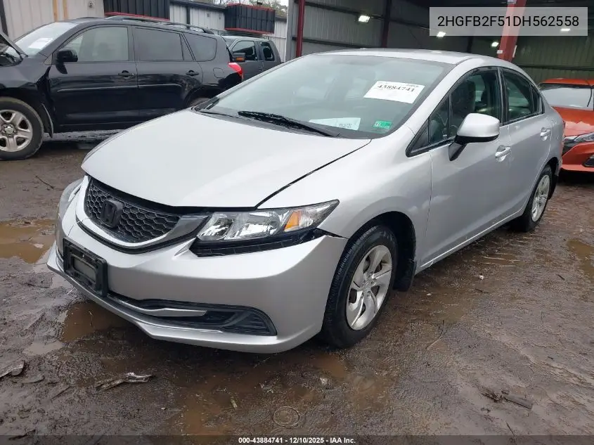 2HGFB2F51DH562558 2013 Honda Civic Lx
