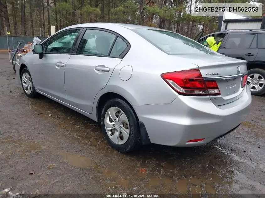 2HGFB2F51DH562558 2013 Honda Civic Lx