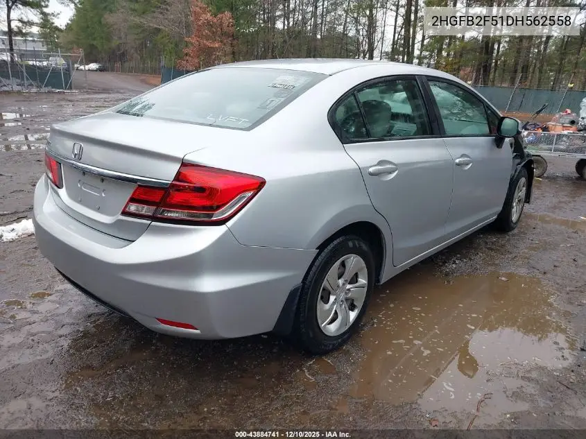 2HGFB2F51DH562558 2013 Honda Civic Lx