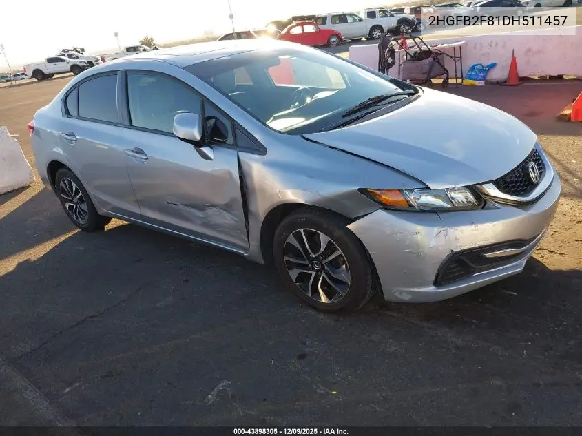 2HGFB2F81DH511457 2013 Honda Civic Ex