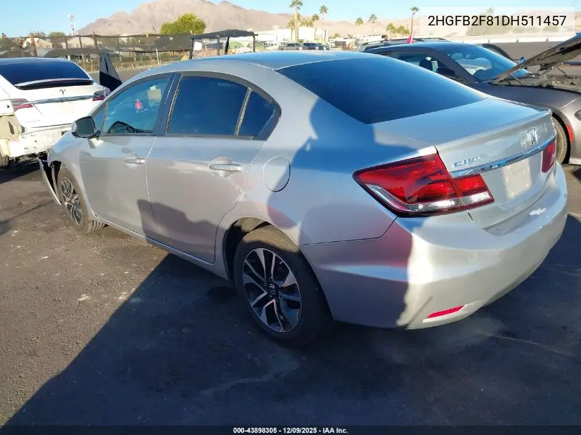 2HGFB2F81DH511457 2013 Honda Civic Ex