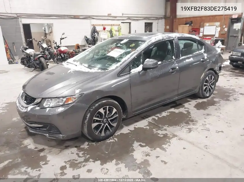 19XFB2F83DE275419 2013 Honda Civic Ex