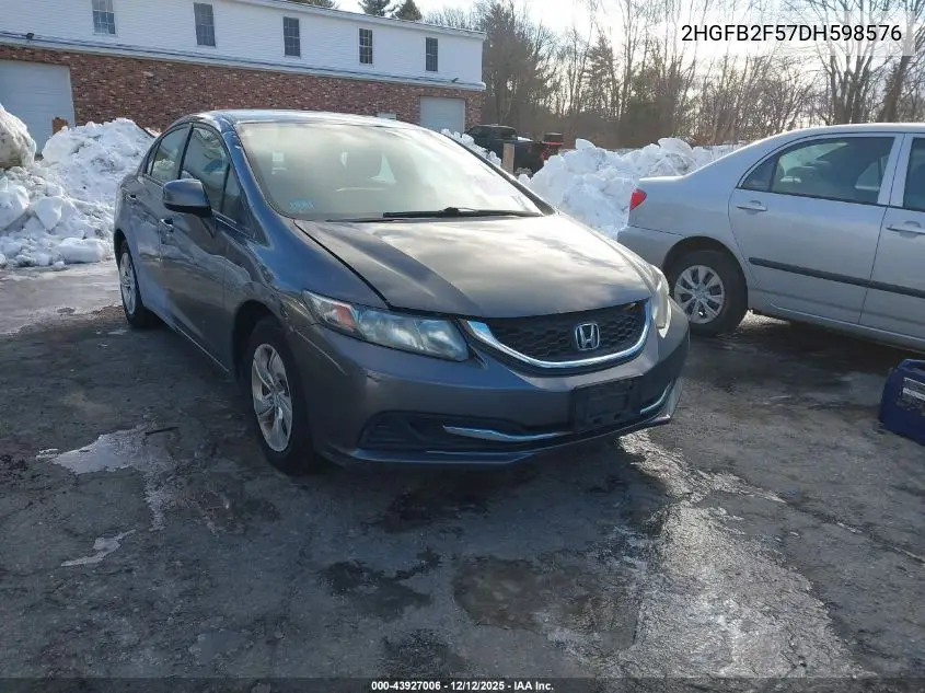 2HGFB2F57DH598576 2013 Honda Civic Lx
