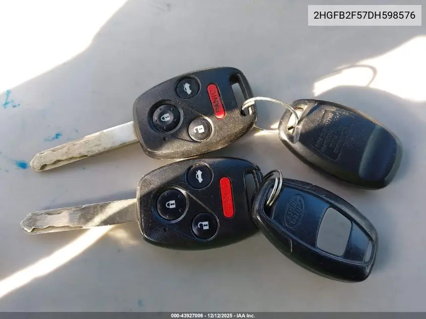 2HGFB2F57DH598576 2013 Honda Civic Lx