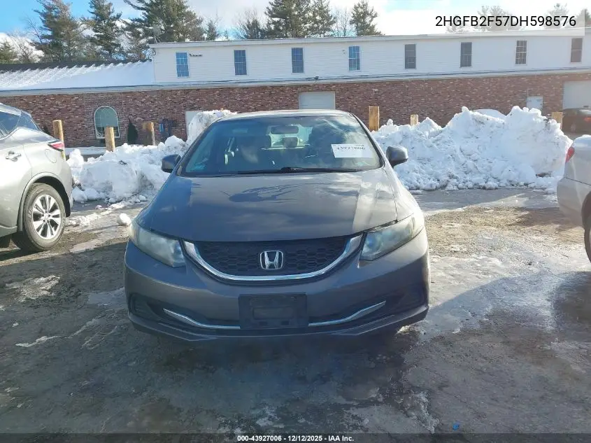 2HGFB2F57DH598576 2013 Honda Civic Lx