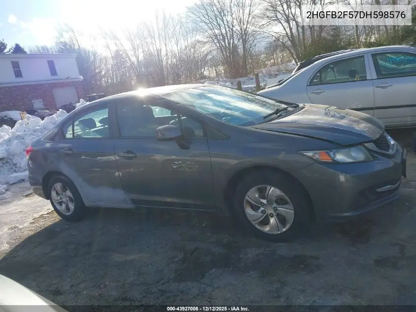 2HGFB2F57DH598576 2013 Honda Civic Lx