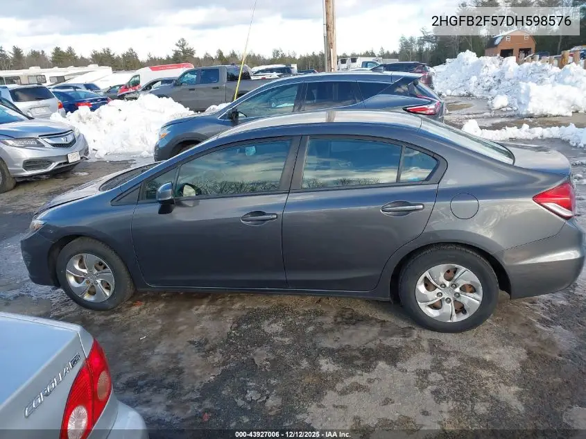 2HGFB2F57DH598576 2013 Honda Civic Lx