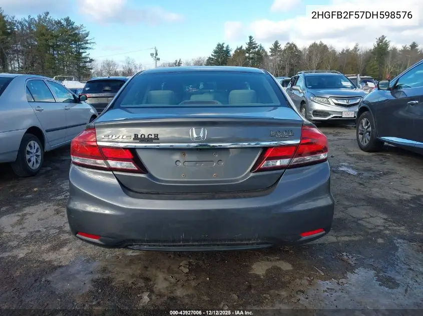 2HGFB2F57DH598576 2013 Honda Civic Lx