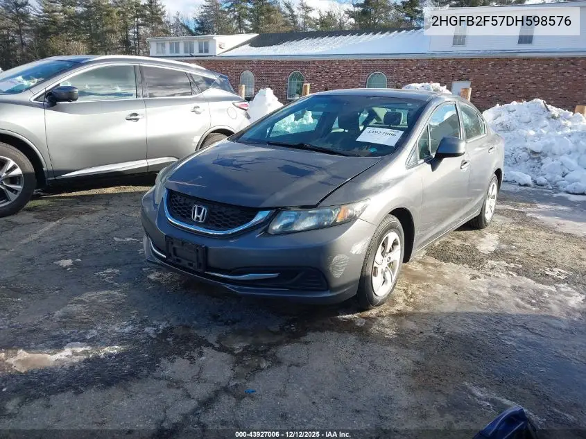 2HGFB2F57DH598576 2013 Honda Civic Lx