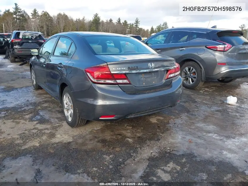 2HGFB2F57DH598576 2013 Honda Civic Lx