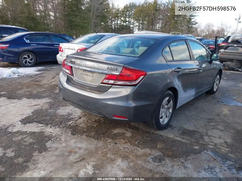 2HGFB2F57DH598576 2013 Honda Civic Lx