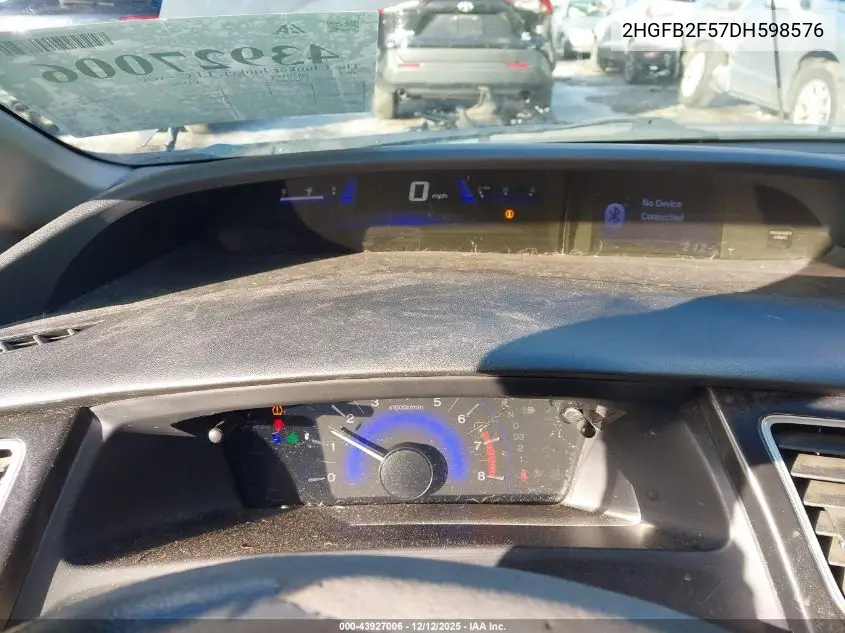 2HGFB2F57DH598576 2013 Honda Civic Lx