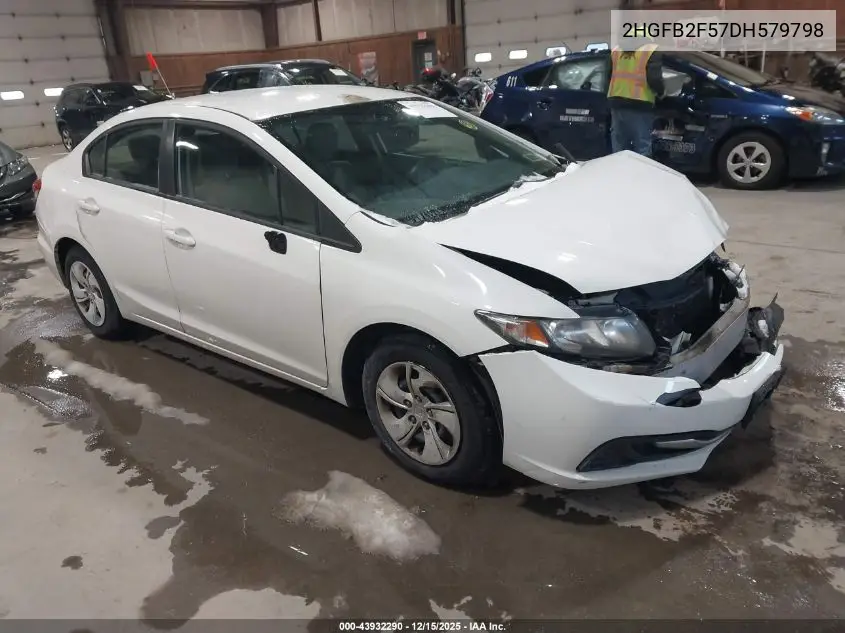 2HGFB2F57DH579798 2013 Honda Civic Lx