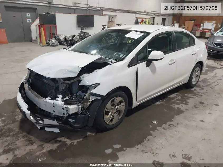 2HGFB2F57DH579798 2013 Honda Civic Lx